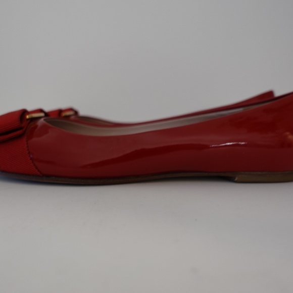 Salvatore Ferragamo Varina Red Patent Flats – Size 5 - Picture 5 of 11